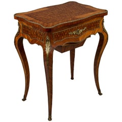 19th Century Louis XV Style Marquetry Table