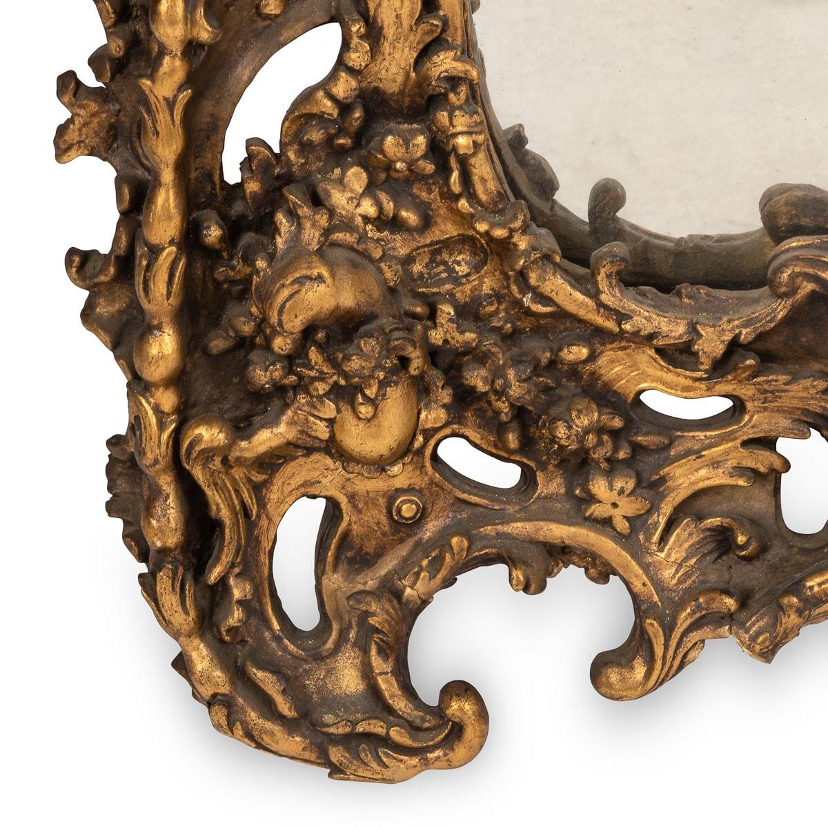 19th Century Louis XV Style Mirror With Gilt Wood Frame Surround, c.1970 For Sale 9