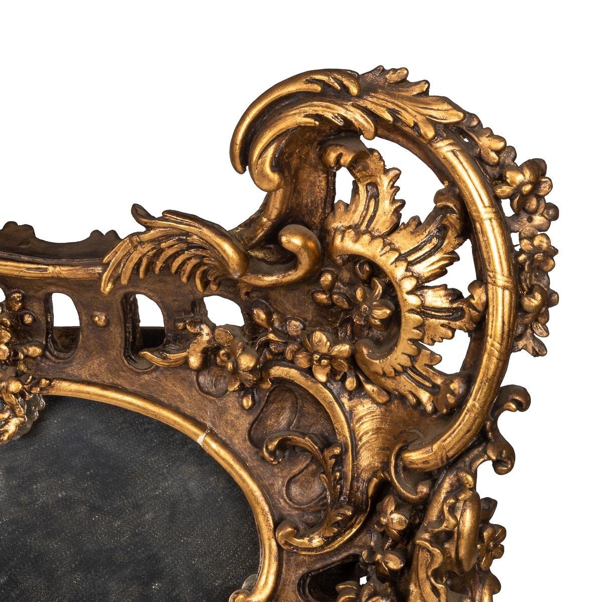 19th Century Louis XV Style Mirror With Gilt Wood Frame Surround, c.1970 For Sale 2