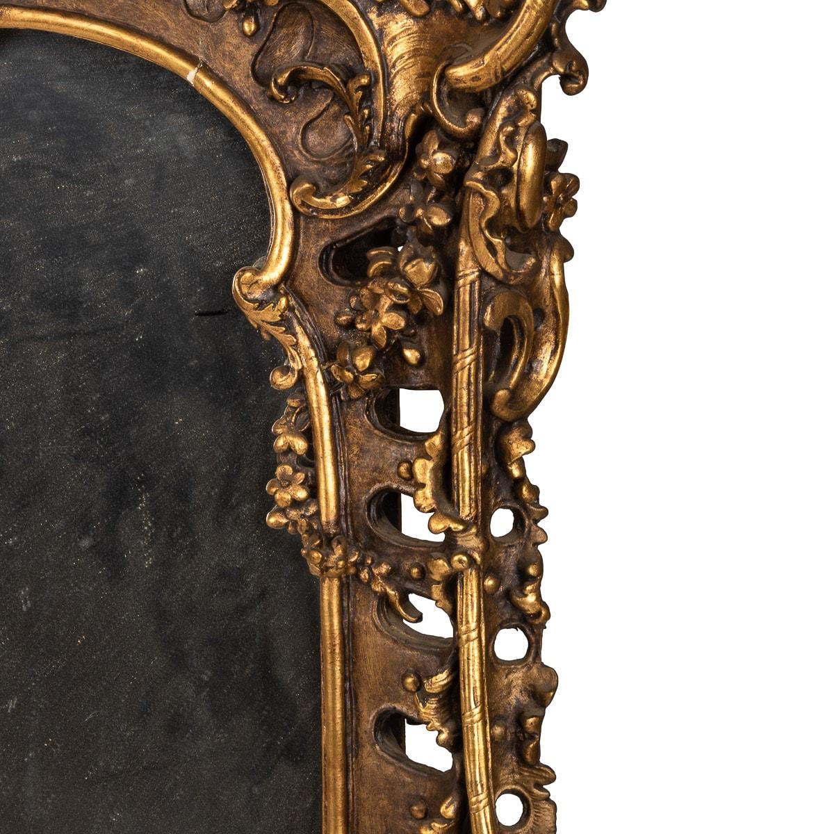 19th Century Louis XV Style Mirror With Gilt Wood Frame Surround, c.1970 For Sale 3