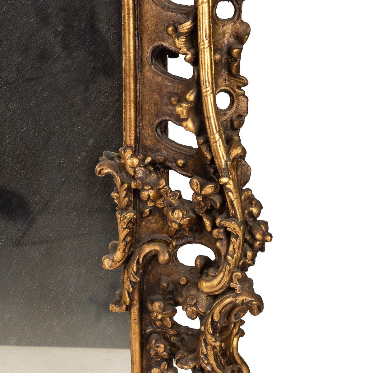 19th Century Louis XV Style Mirror With Gilt Wood Frame Surround, c.1970 For Sale 4