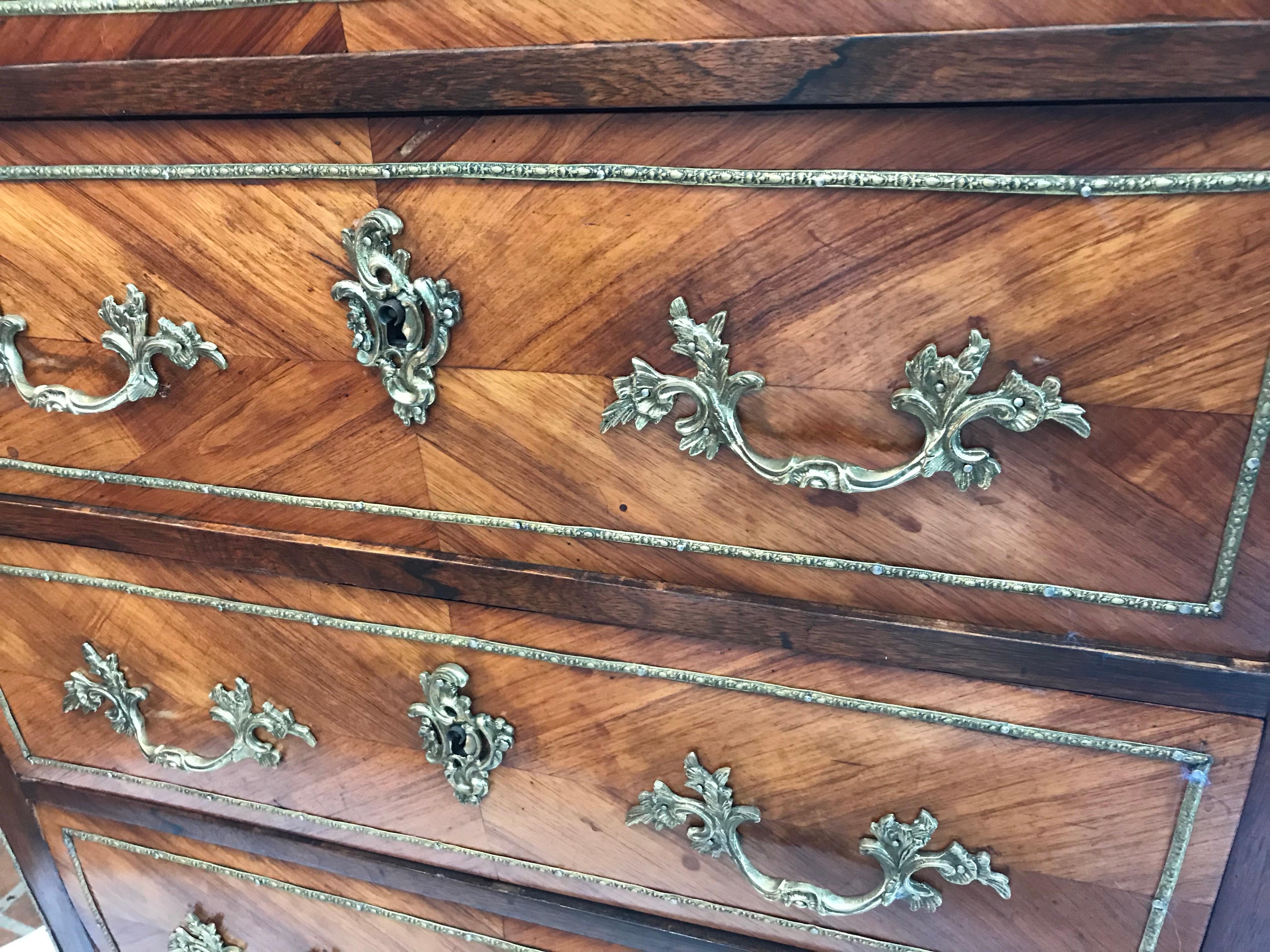 19th Century Louis XV Style Ormolu-Mounted Kingwood Lingerie Chest 13