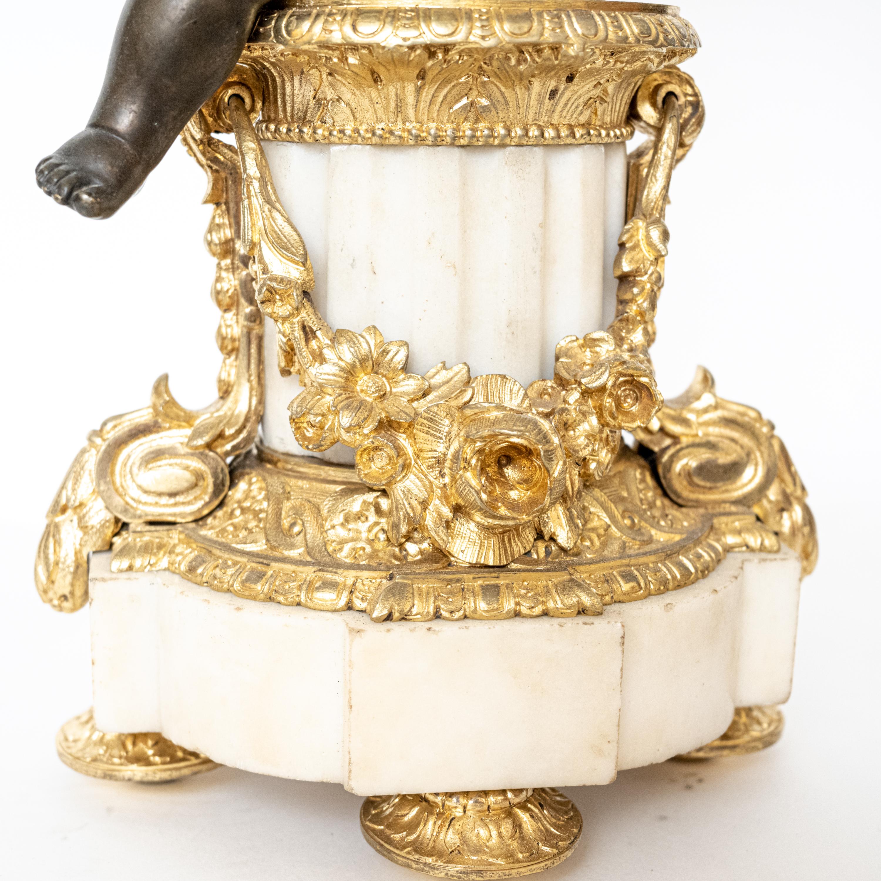 19th Century Louis XV Style Putto Candelabra In Good Condition In New York, NY