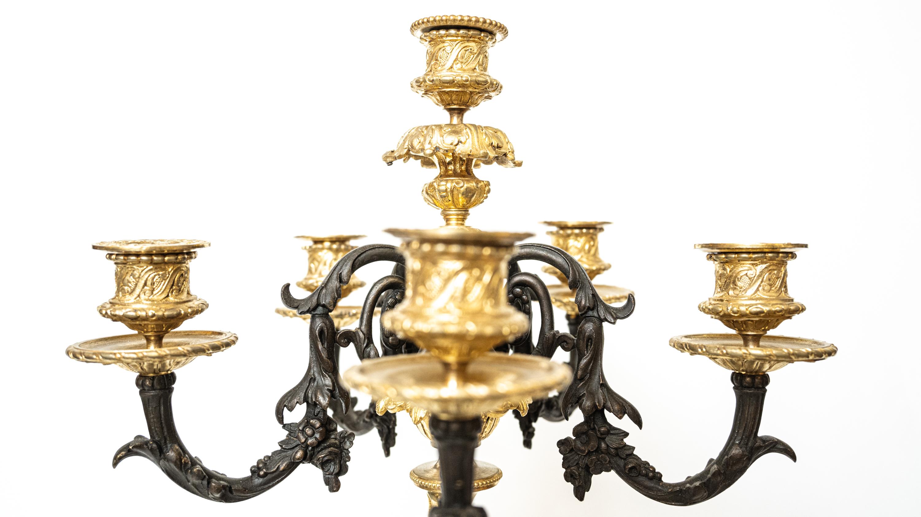 19th Century Louis XV Style Putto Candelabra 1