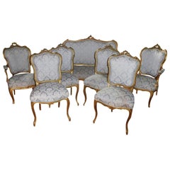 19th Century Louis XV Style Seven-Piece Salon Suite