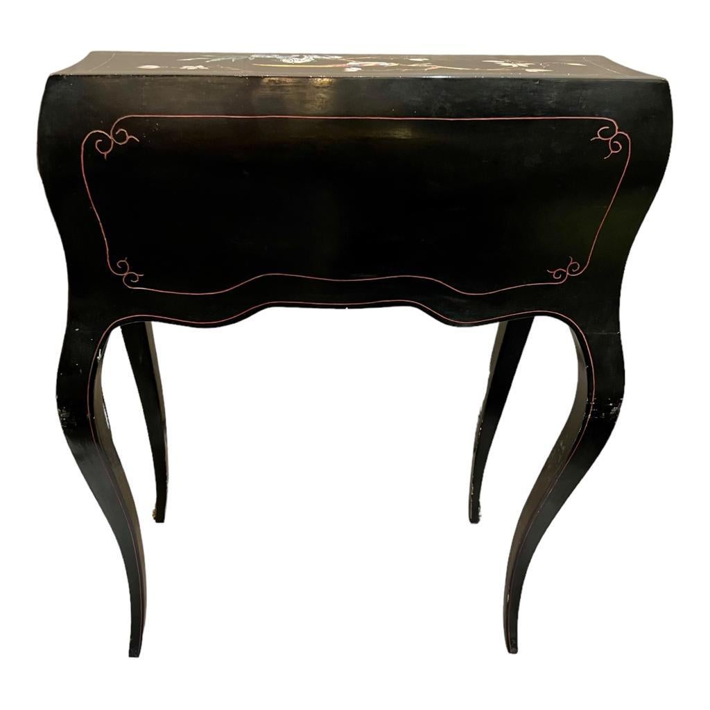 19th Century Louis XV Style Slant Front Desk in Coromandel Lacquer  For Sale 2