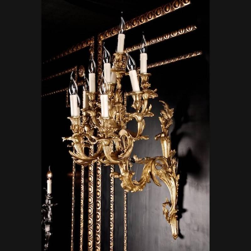 Zehnarmige Luminaire-Wandleuchte im Stil Louis XV des 19. Jahrhunderts (Louis XV.) im Angebot