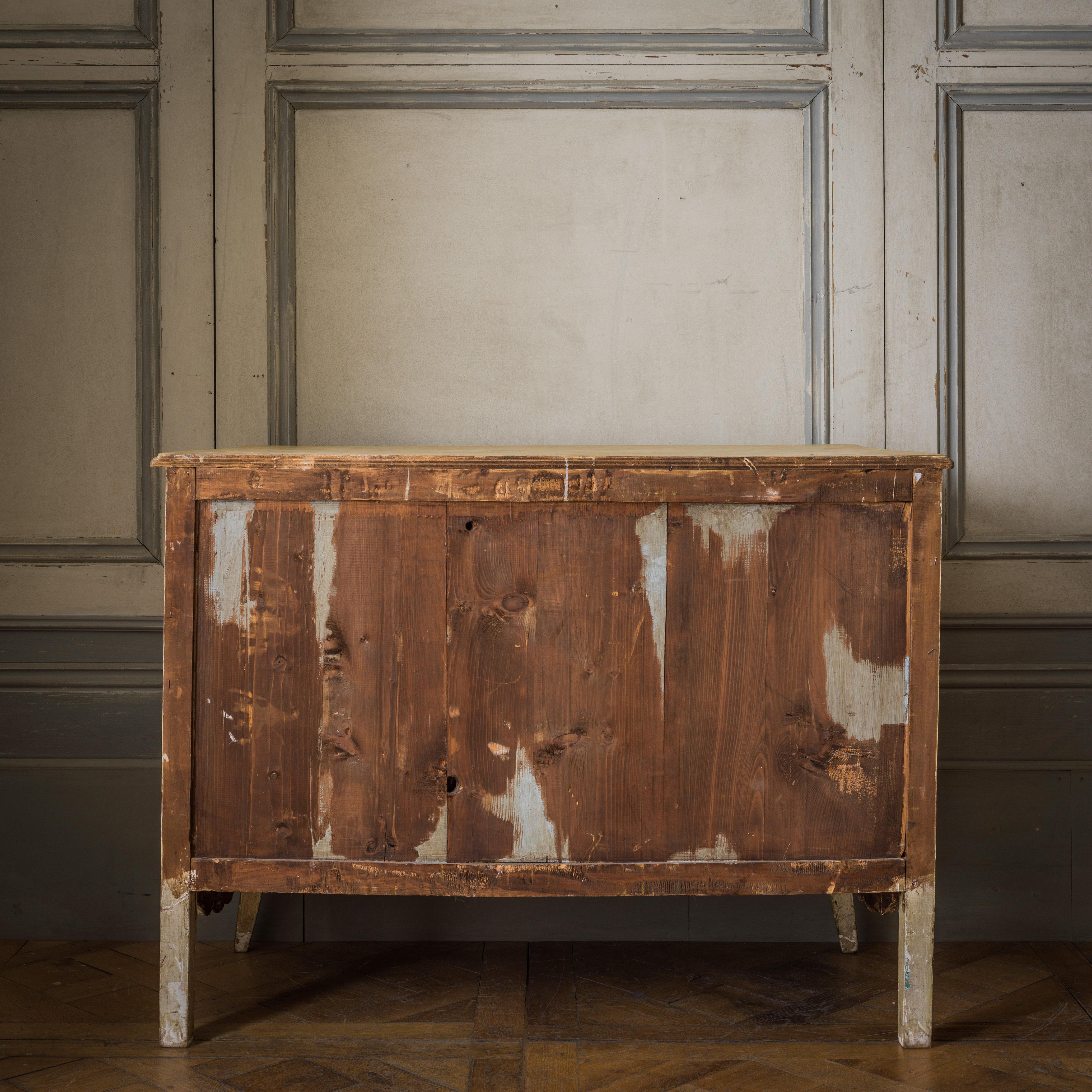 19th Century Louis XV Style Venetian Painted Bombe Chest Of Drawers 2