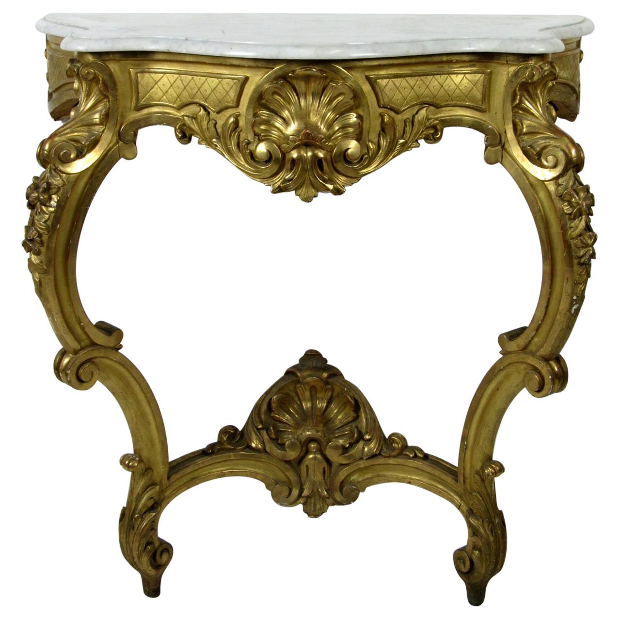 19th Century Louis XV Style Wall Console For Sale