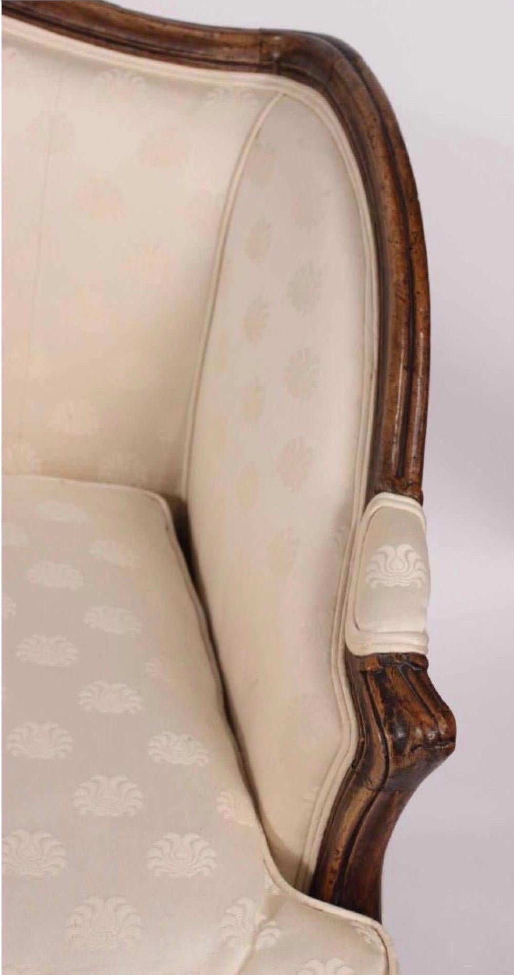 French 19th Century Louis XV Style Walnut Serpentine Sofa