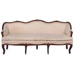 19th Century Louis XV Style Walnut Serpentine Sofa