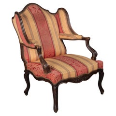 19th Century Louis XV Style Wingback Fauteuil or Armchair