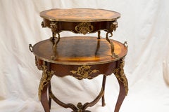 19th Century Louis XV Two-Tier Parquetry Dessert Table