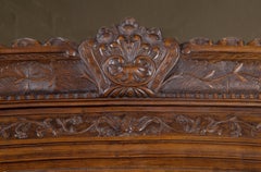19th Century Louis XV Walnut Corner Cabinet with Bevelled Mirror
