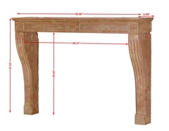 19th Century Louis XVI Antique Fireplace Mantel - Rose de Bourgogne Stone