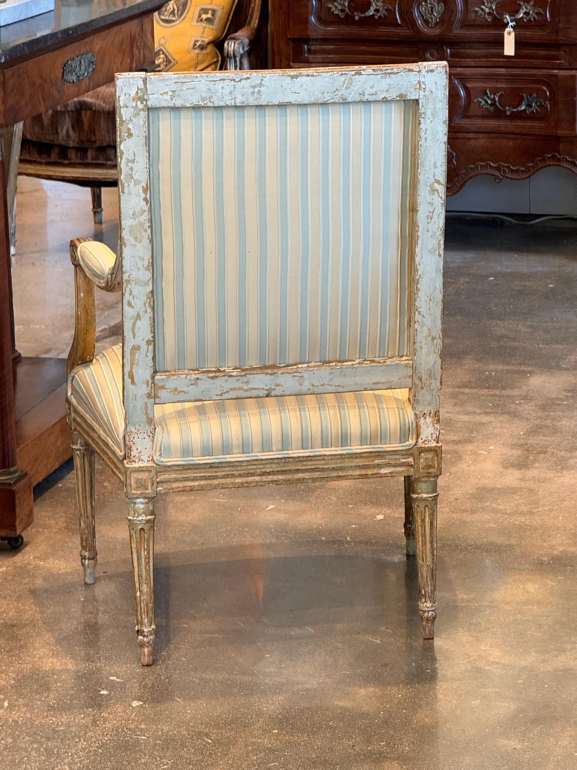 19th Century Louis XVI Armchair For Sale 2