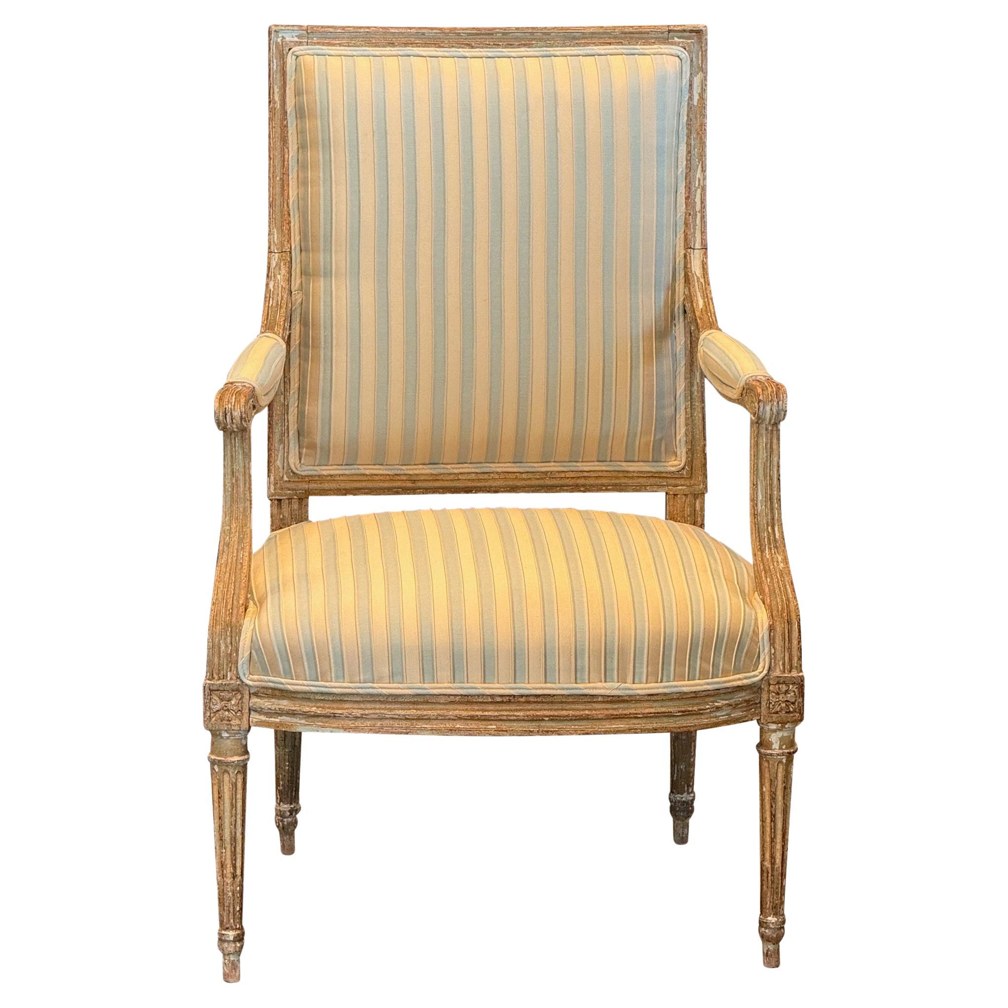 19th Century Louis XVI Armchair For Sale