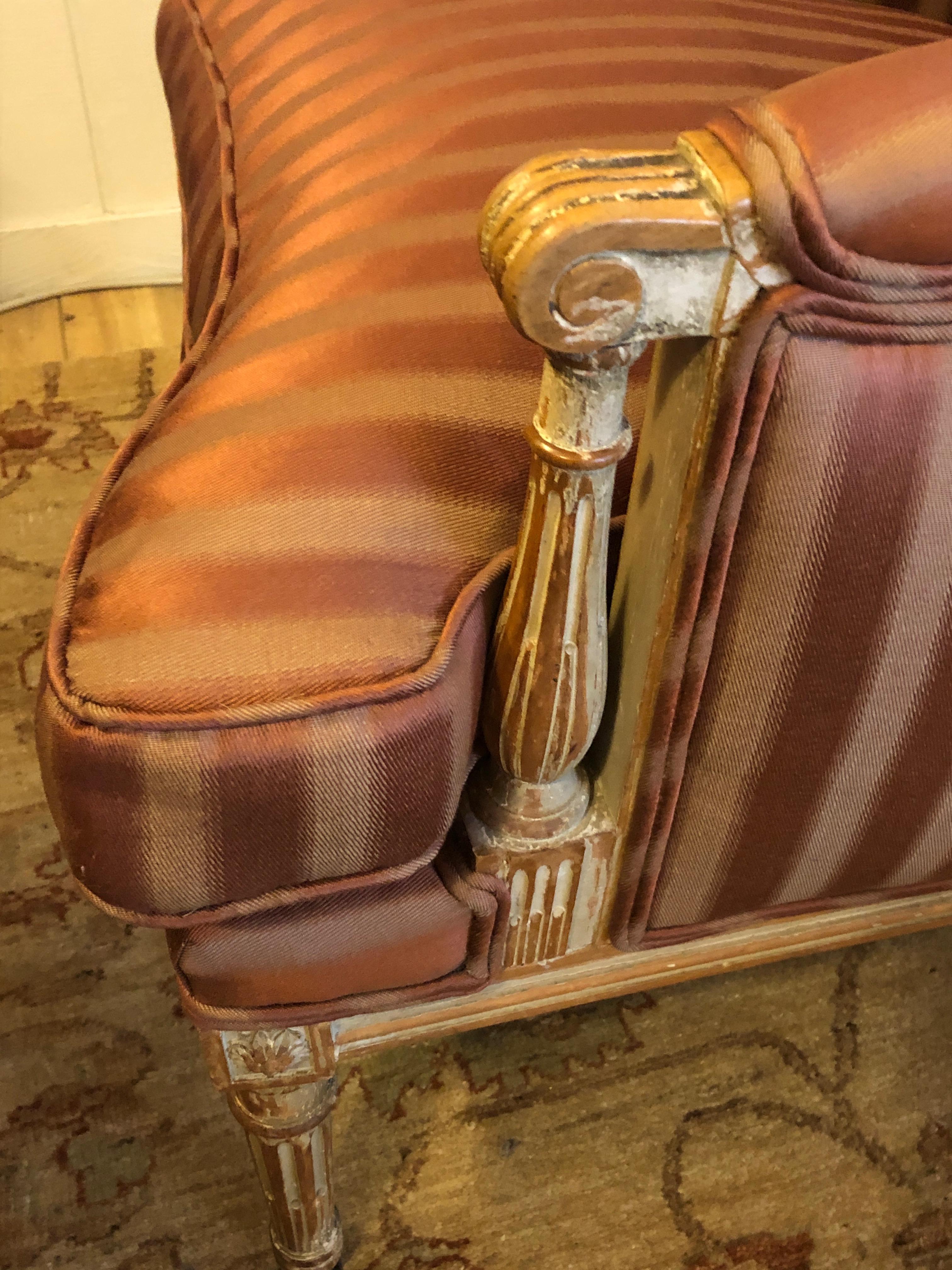 19th Century Louis XVI Bergère Club Chair with Rose Tarlow Upholstery In Excellent Condition In Hopewell, NJ
