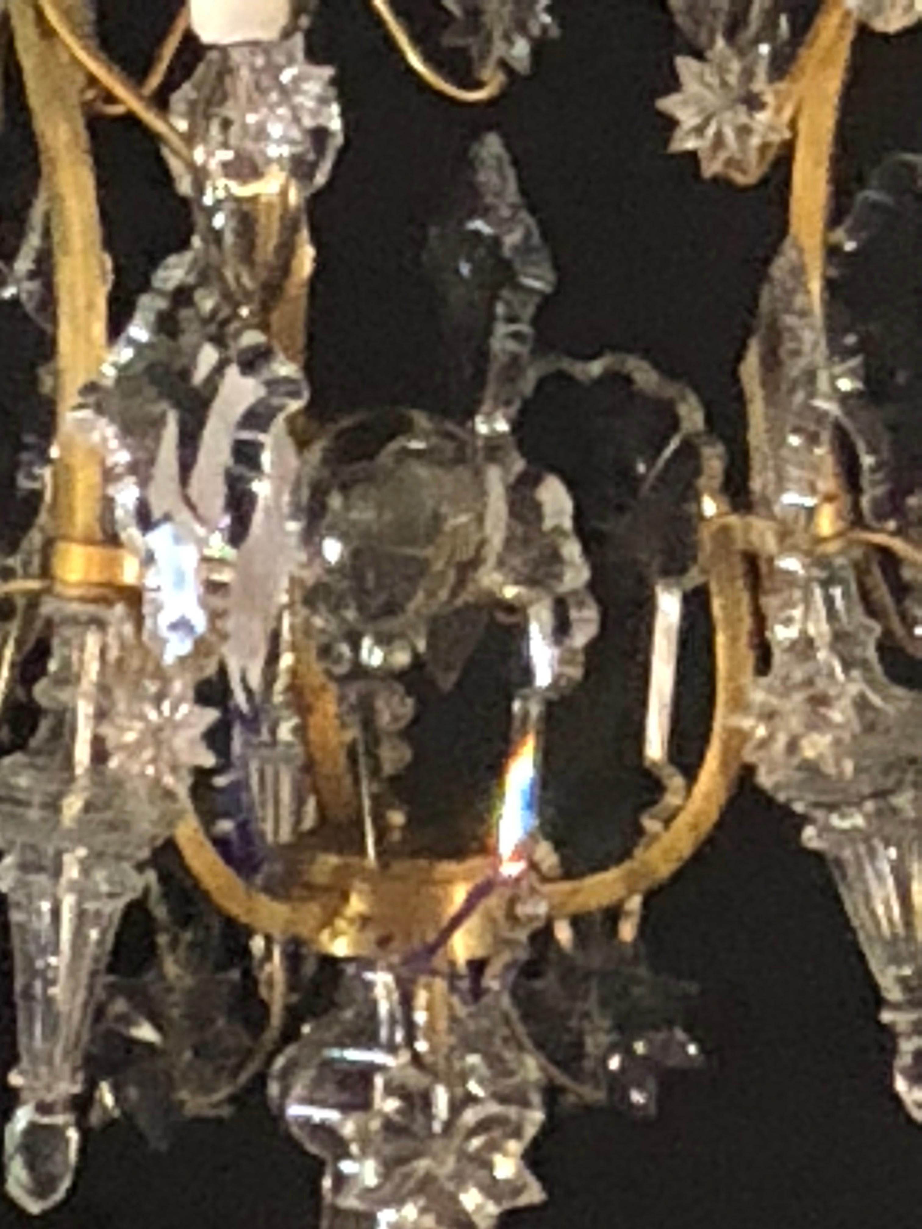 Palastkronleuchter aus Bronze und großem Kristall aus dem 19. Jahrhundert  im Angebot 10