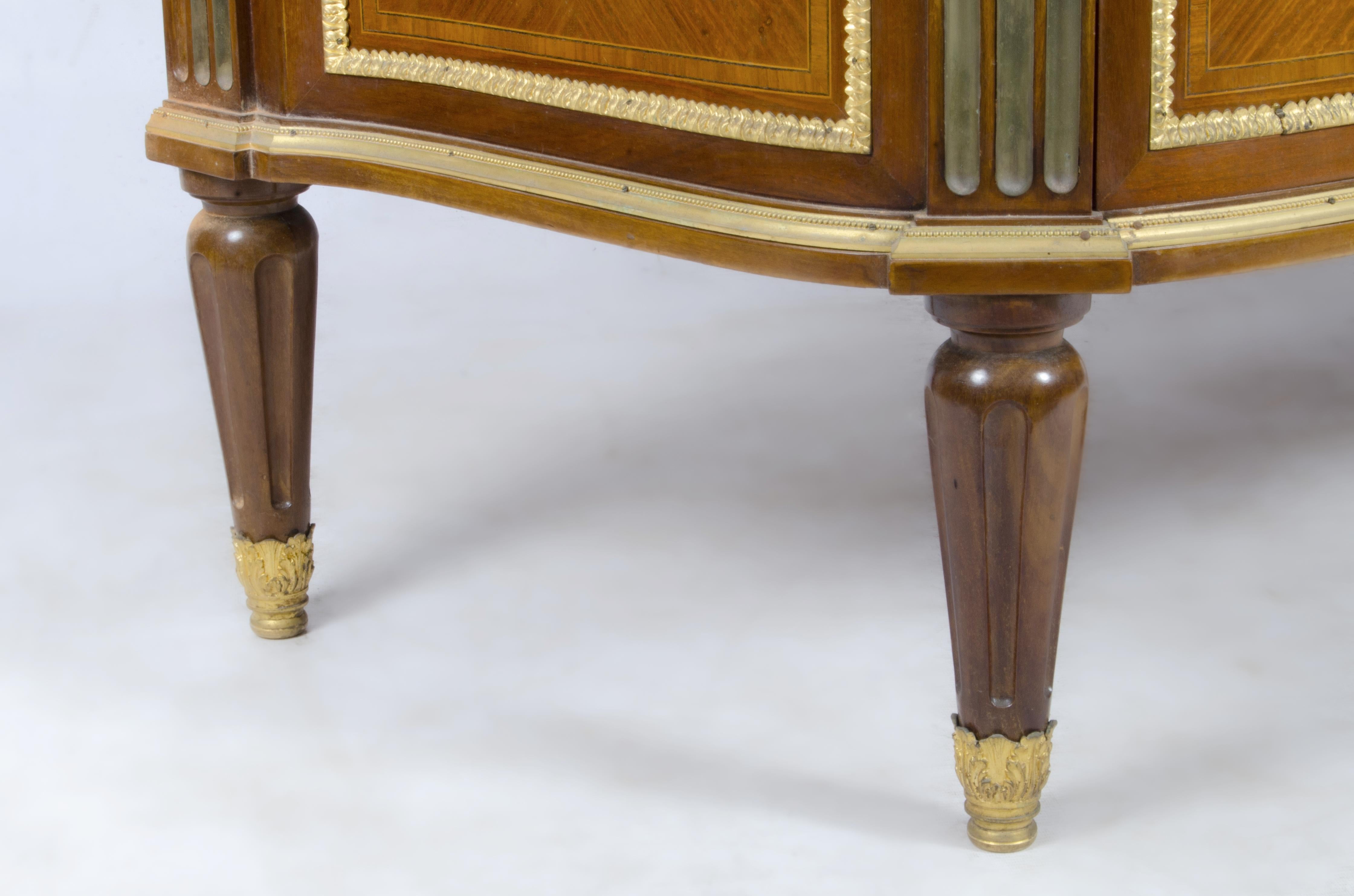 Commode Luigi XVI del XIX secolo in bronzo, legno e marmo di François Linke, Francia in vendita 3