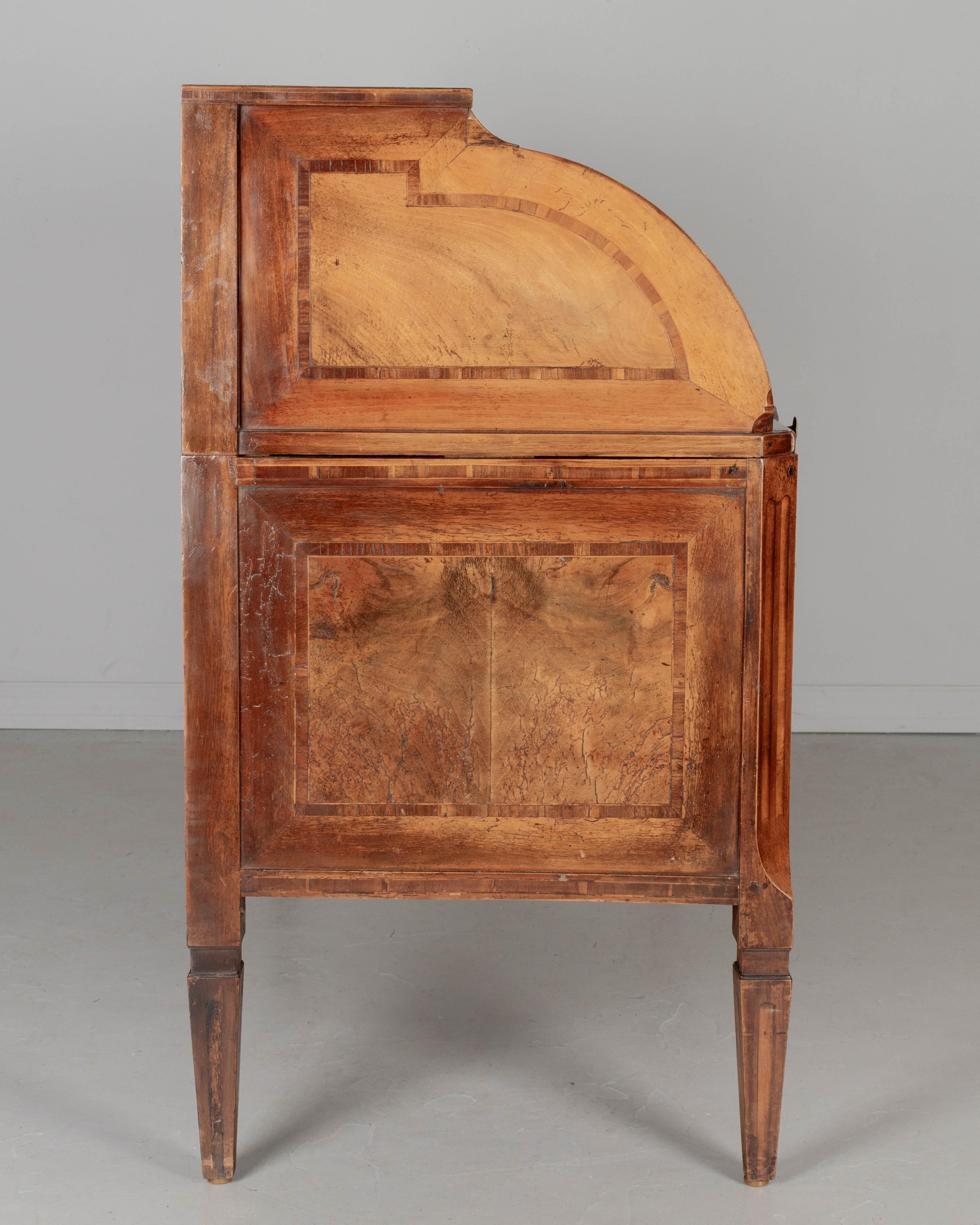 Ottone Bureau à Cylindre o scrivania a Rolle del XIX secolo Luigi XVI in vendita