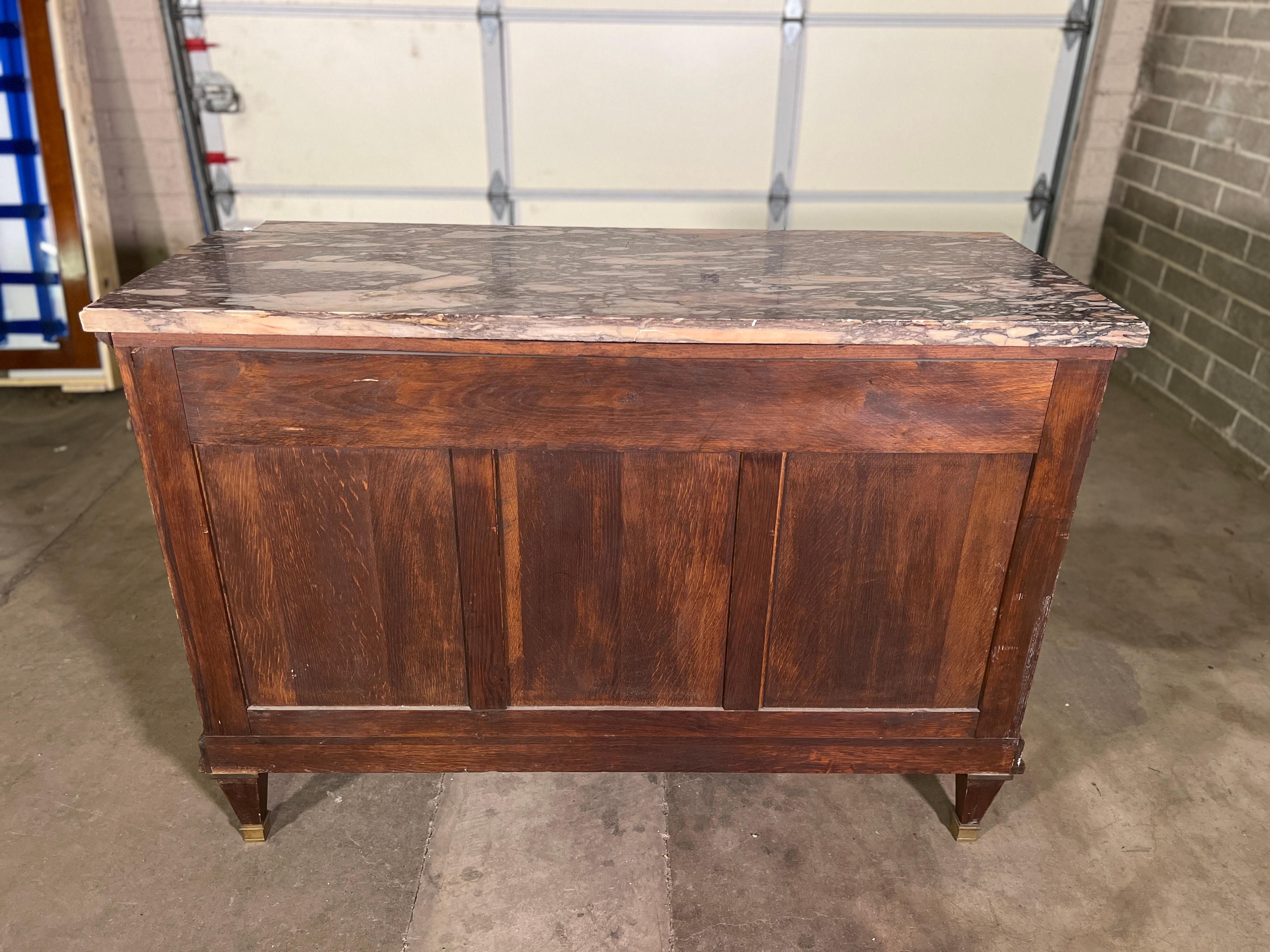 19th Century Louis XVI Cabinet with Lavender Marble Top.  For Sale 1
