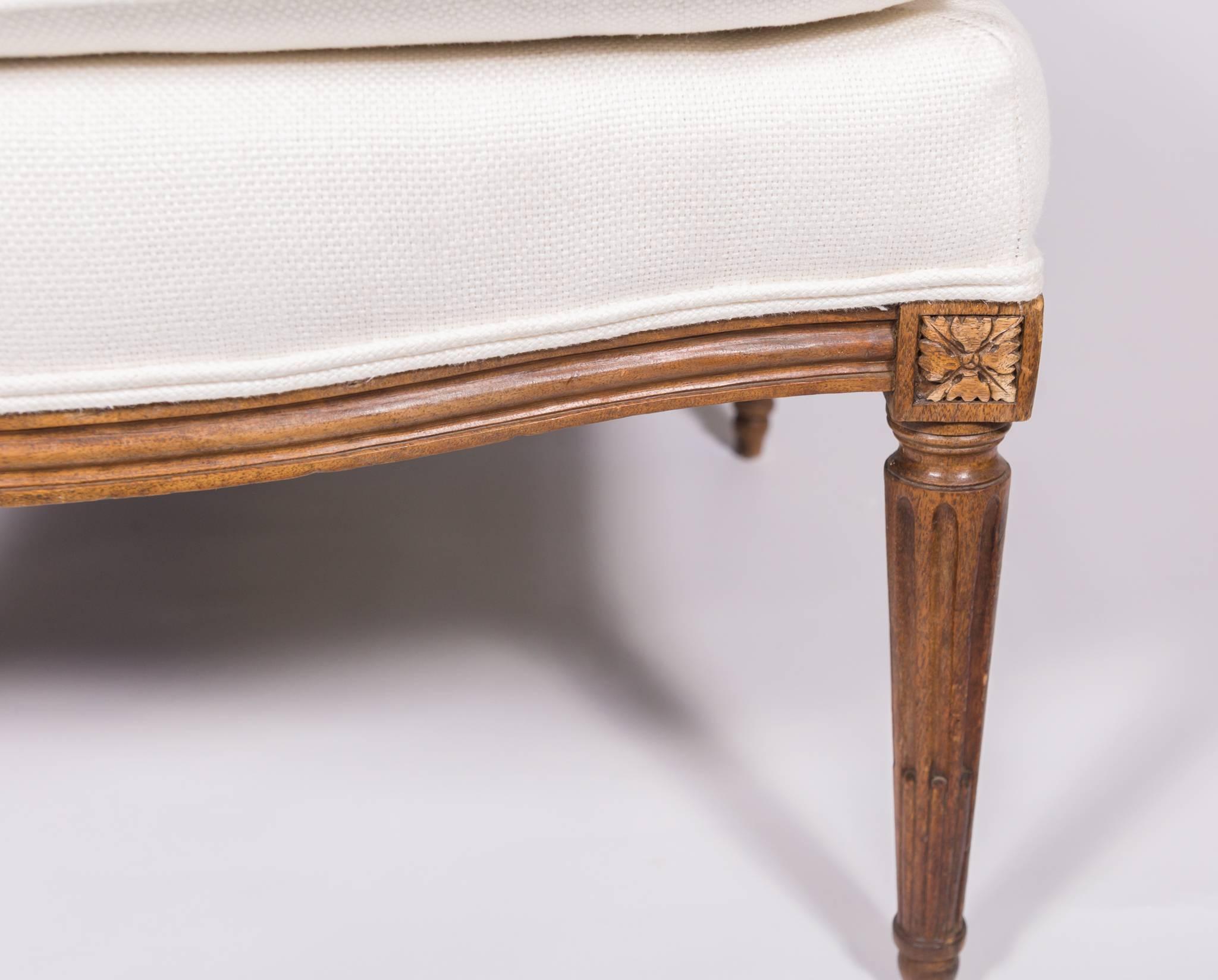 19c Louis XVI Upholstered Chaise 1