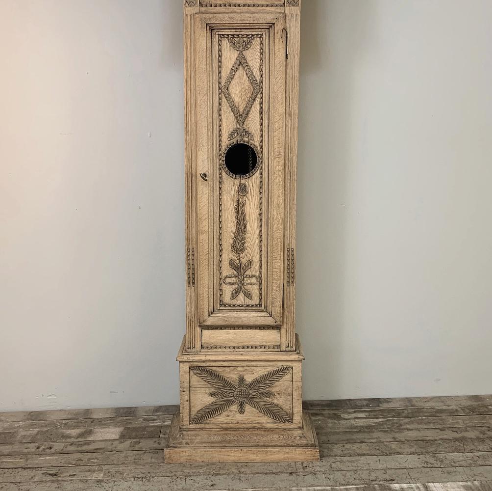Hand-Carved 19th Century Louis XVI Clock by Schotte of Herstal