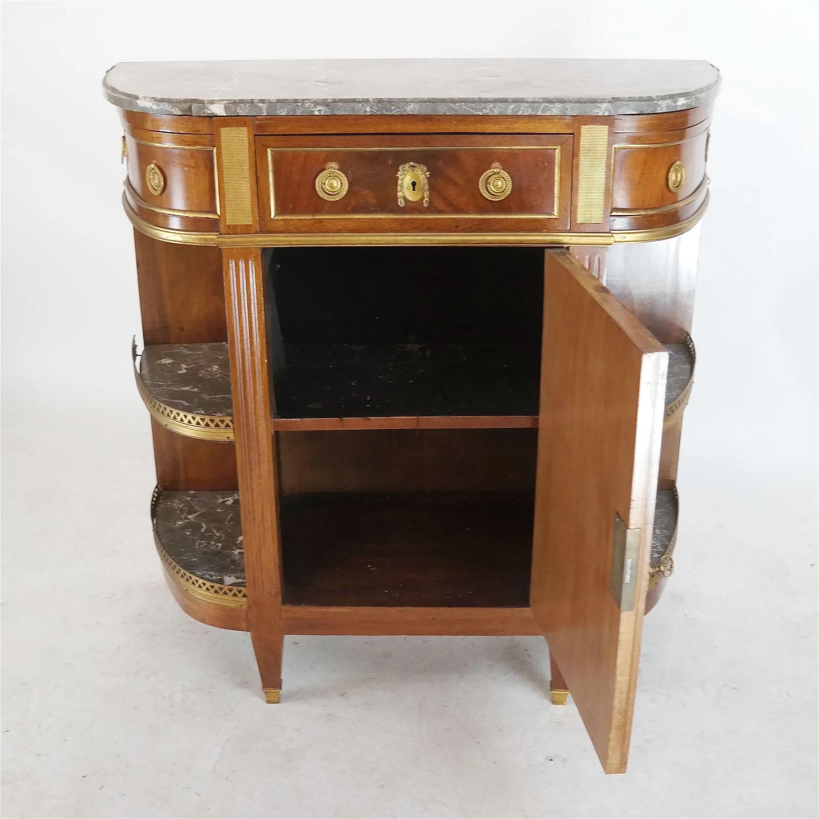 Marmo Console Desserte del XIX secolo Luigi XVI in vendita