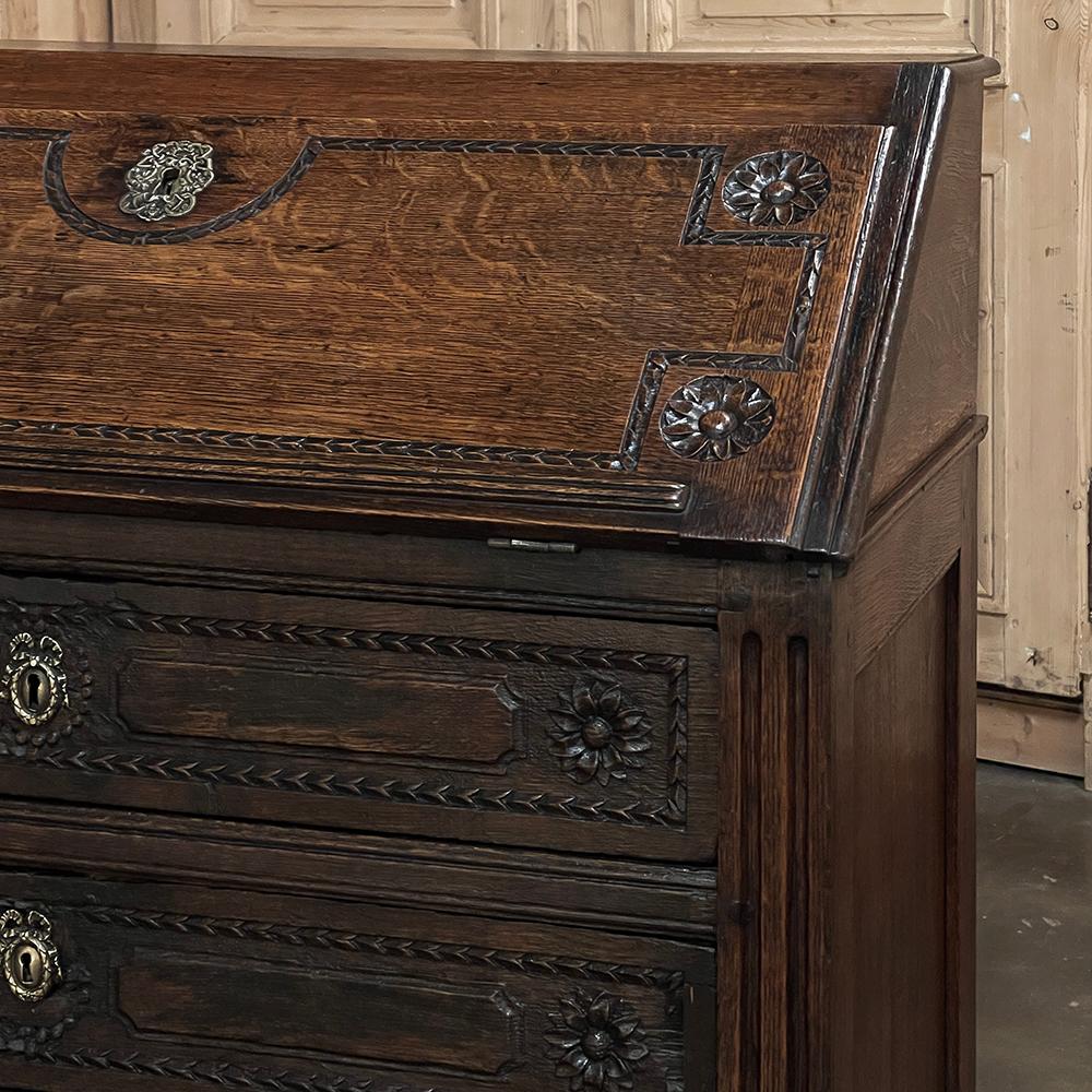 19th Century Louis XVI Country French Secretary Desk For Sale 8