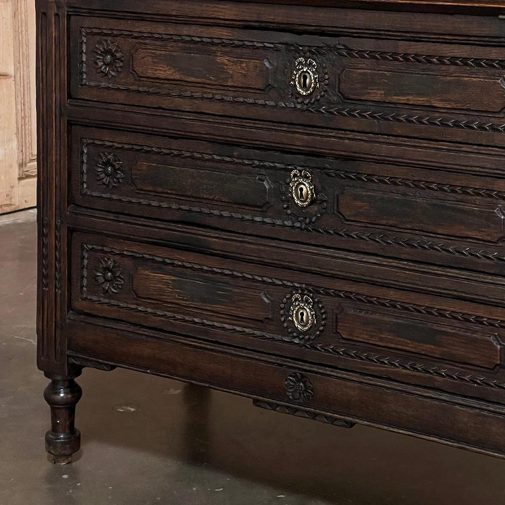 19th Century Louis XVI Country French Secretary Desk For Sale 11