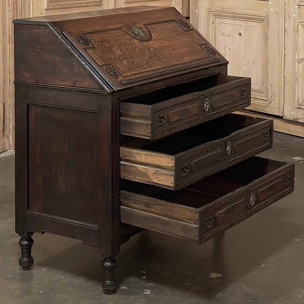 19th Century Louis XVI Country French Secretary Desk For Sale 3