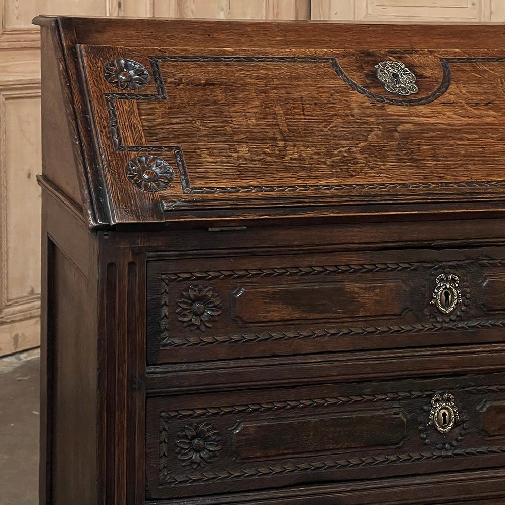 19th Century Louis XVI Country French Secretary Desk For Sale 4