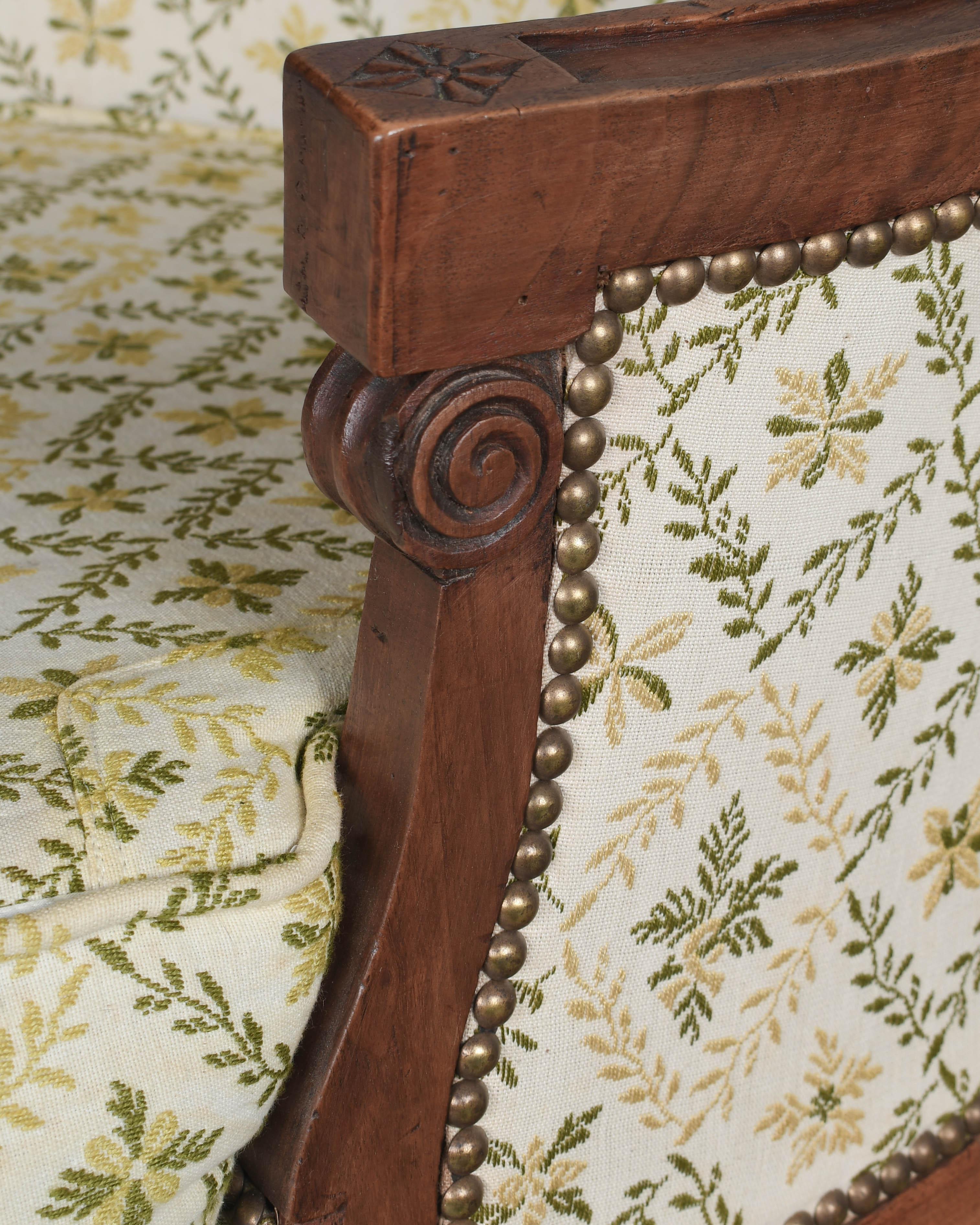 19th Century Louis XVI Duchesse en Bateau Chaise For Sale 9
