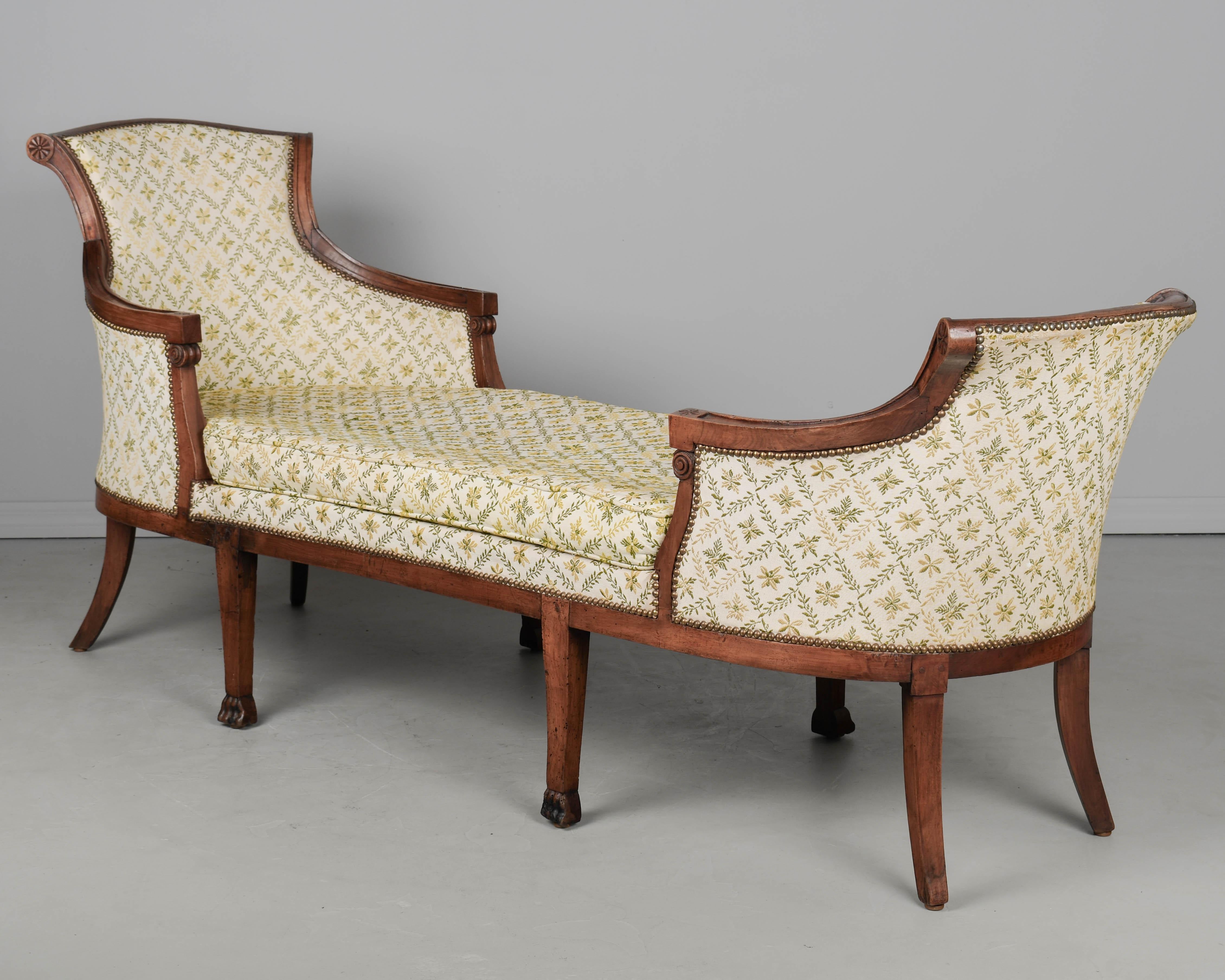 19th Century Louis XVI Duchesse en Bateau Chaise For Sale 14