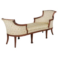 Chaise duchesse en bateau Luigi XVI del XIX secolo