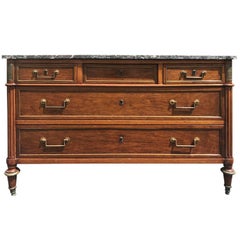 19th Century Louis XVI French Commode with Marble Top