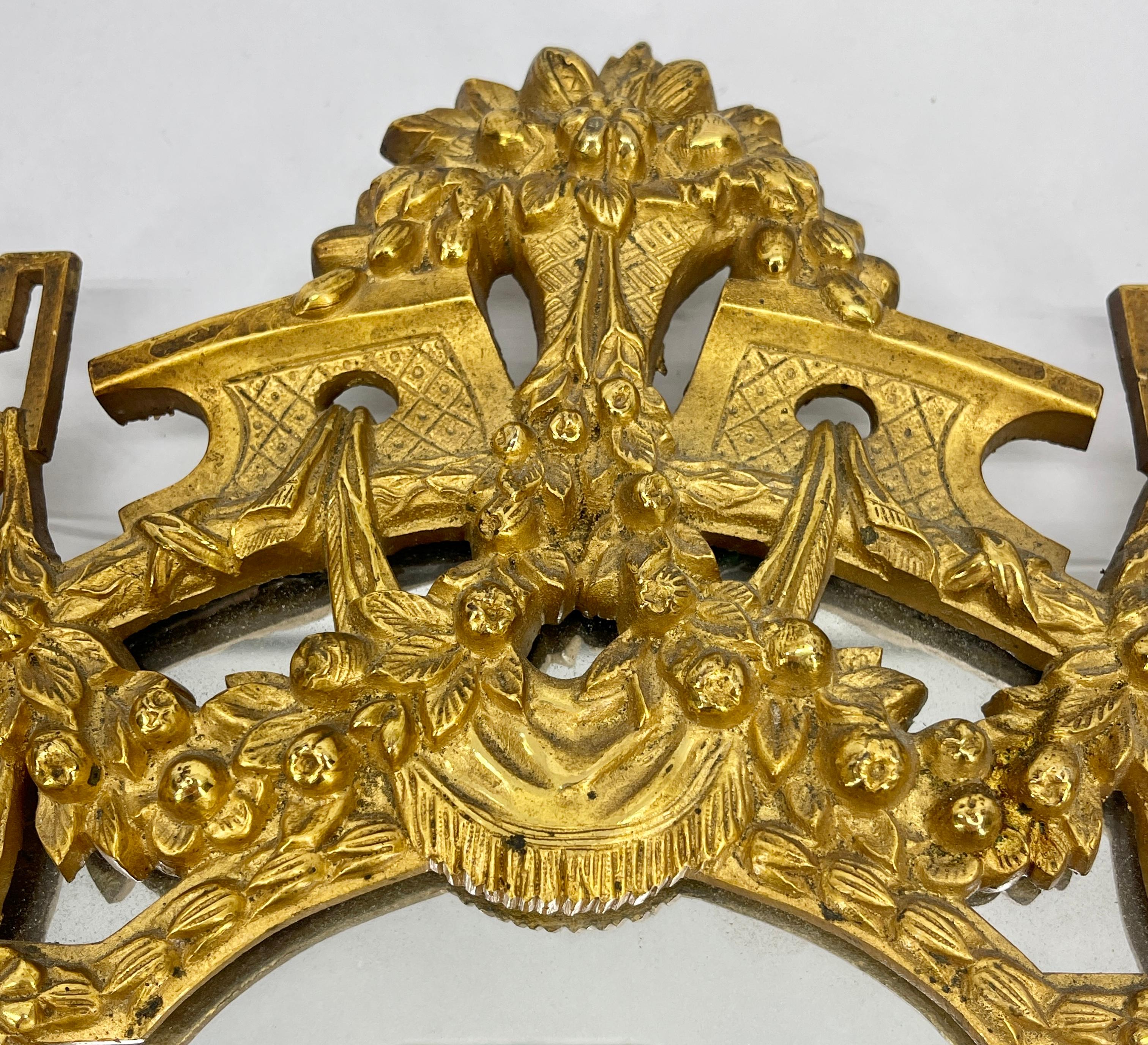 19th Century Louis XVI Gilded Bronze Vanity Mirror 7