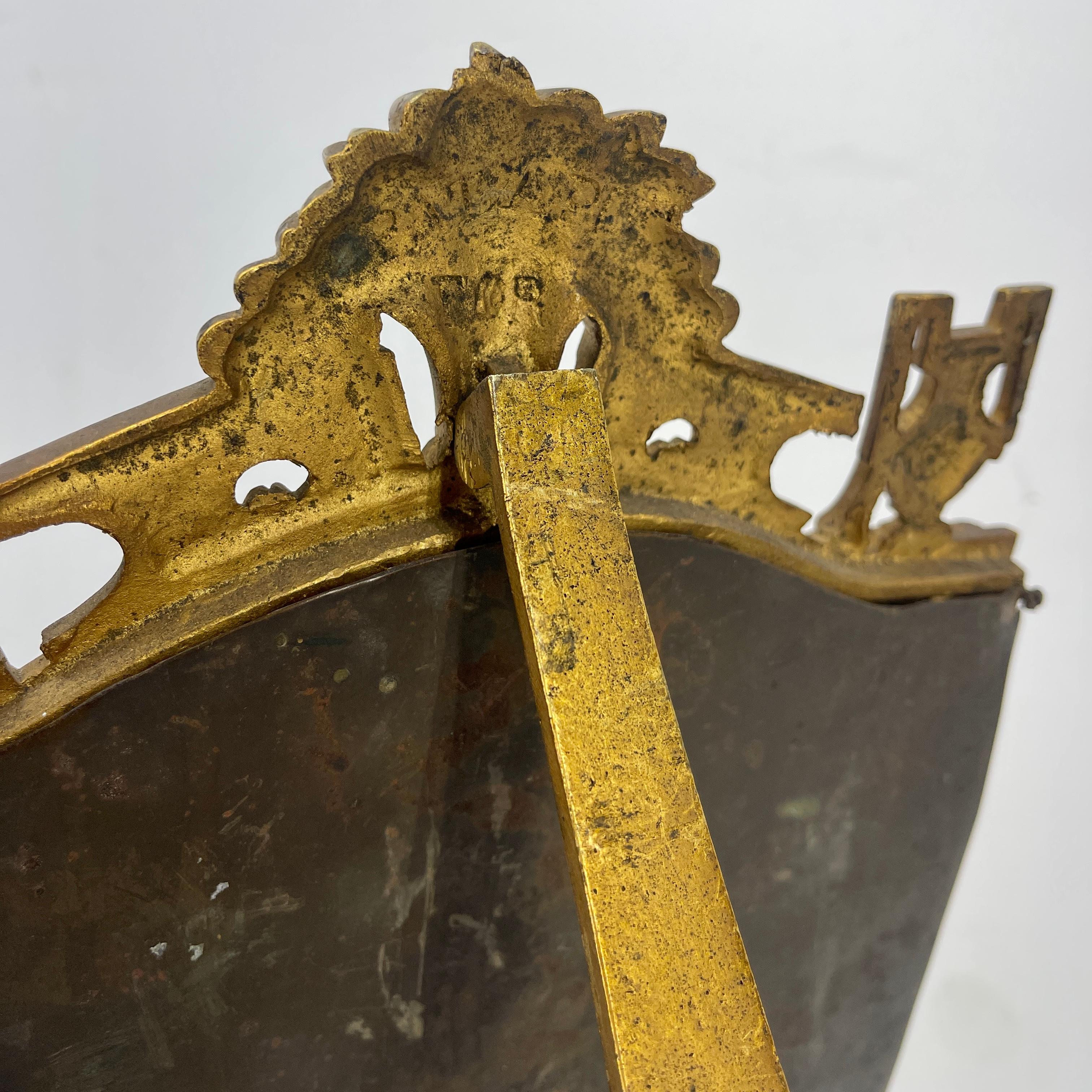 19th Century Louis XVI Gilded Bronze Vanity Mirror 15