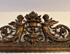 19th Century Louis XVI Gilt Figural Cushion Form Wall Mirror