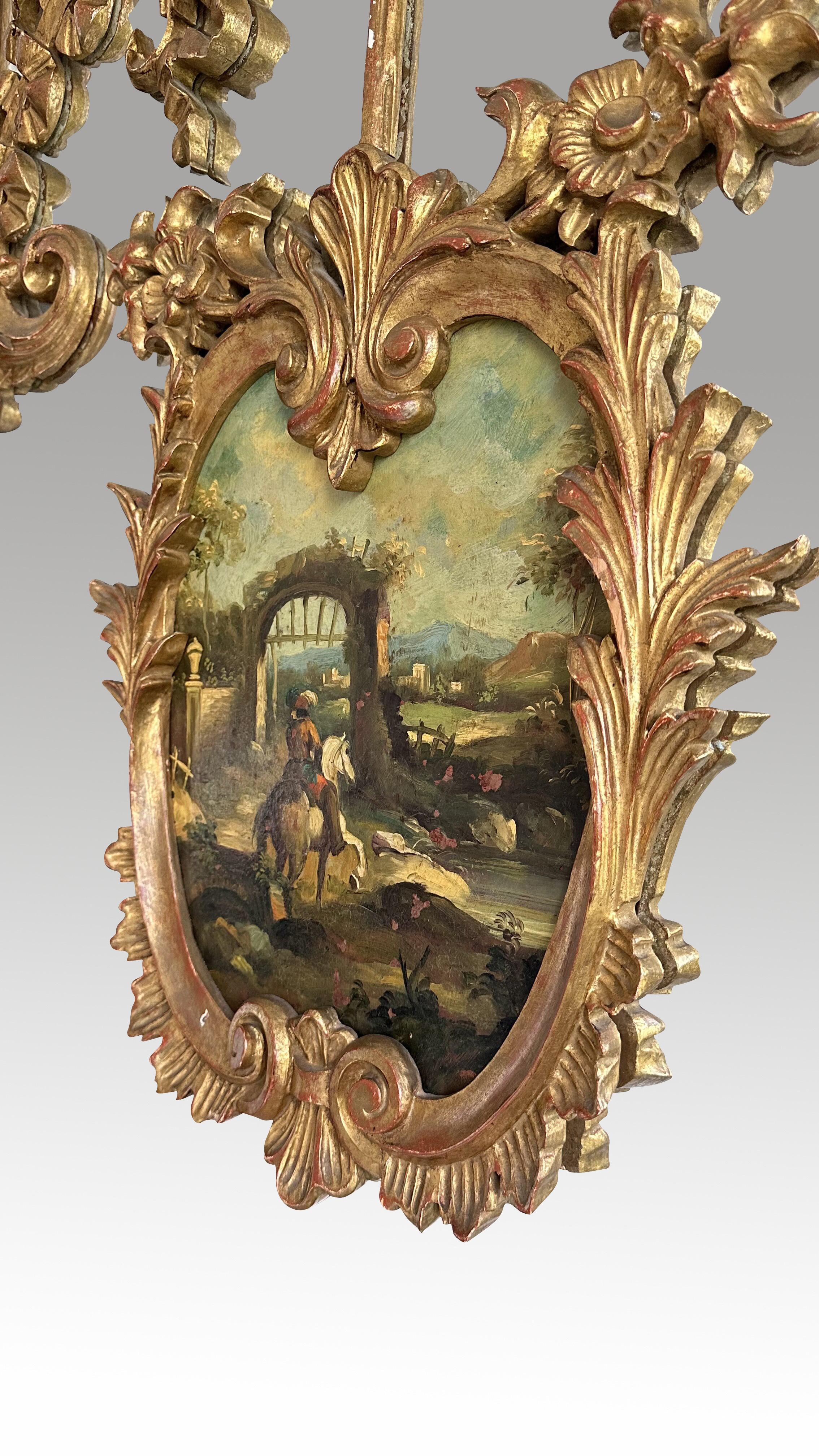 19th Century Louis XVI Gilt Wood French Trumeau For Sale 2