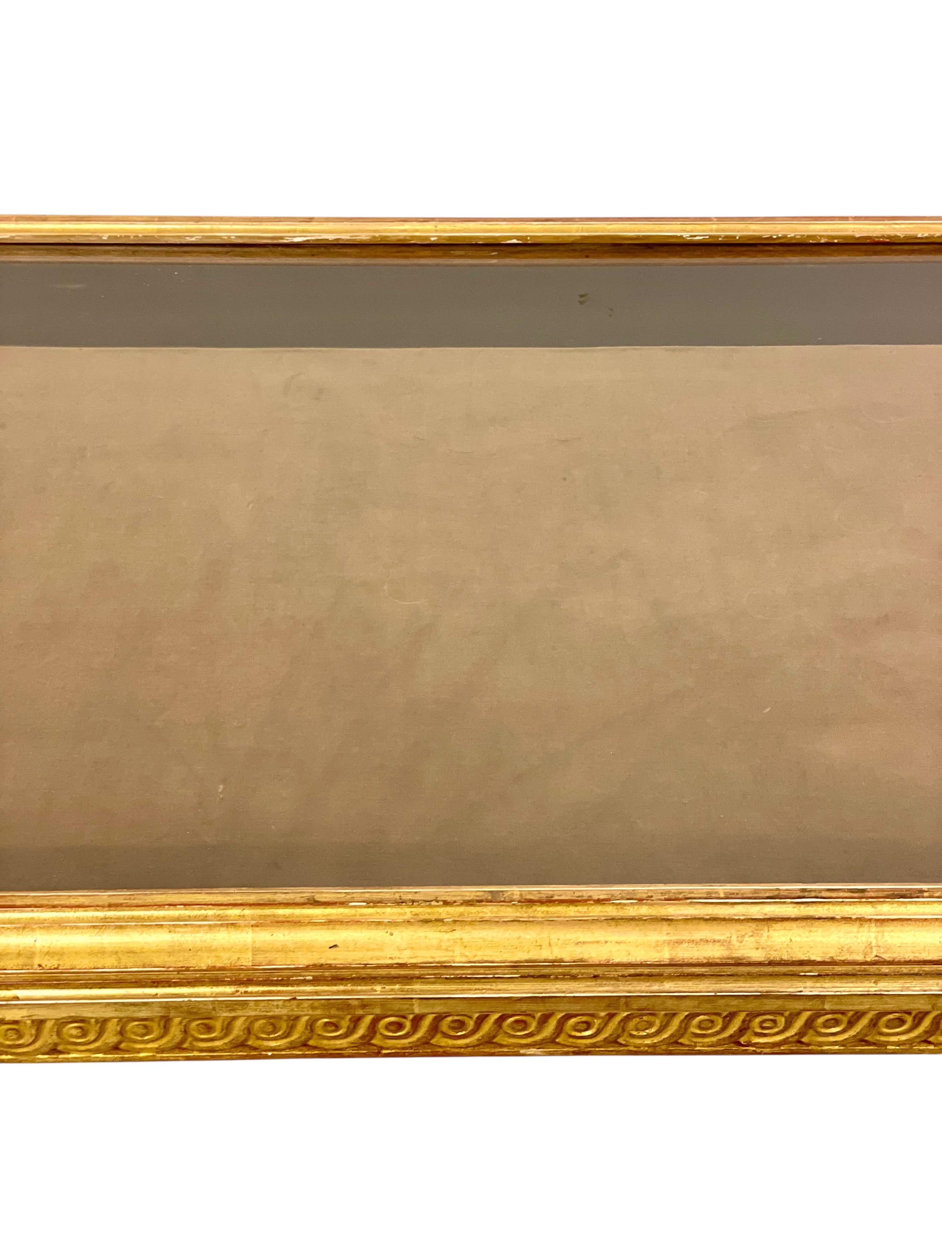 Louis XVI Giltwood Couchtisch aus dem 19.  mit Vitrinenaufsatz im Angebot 5