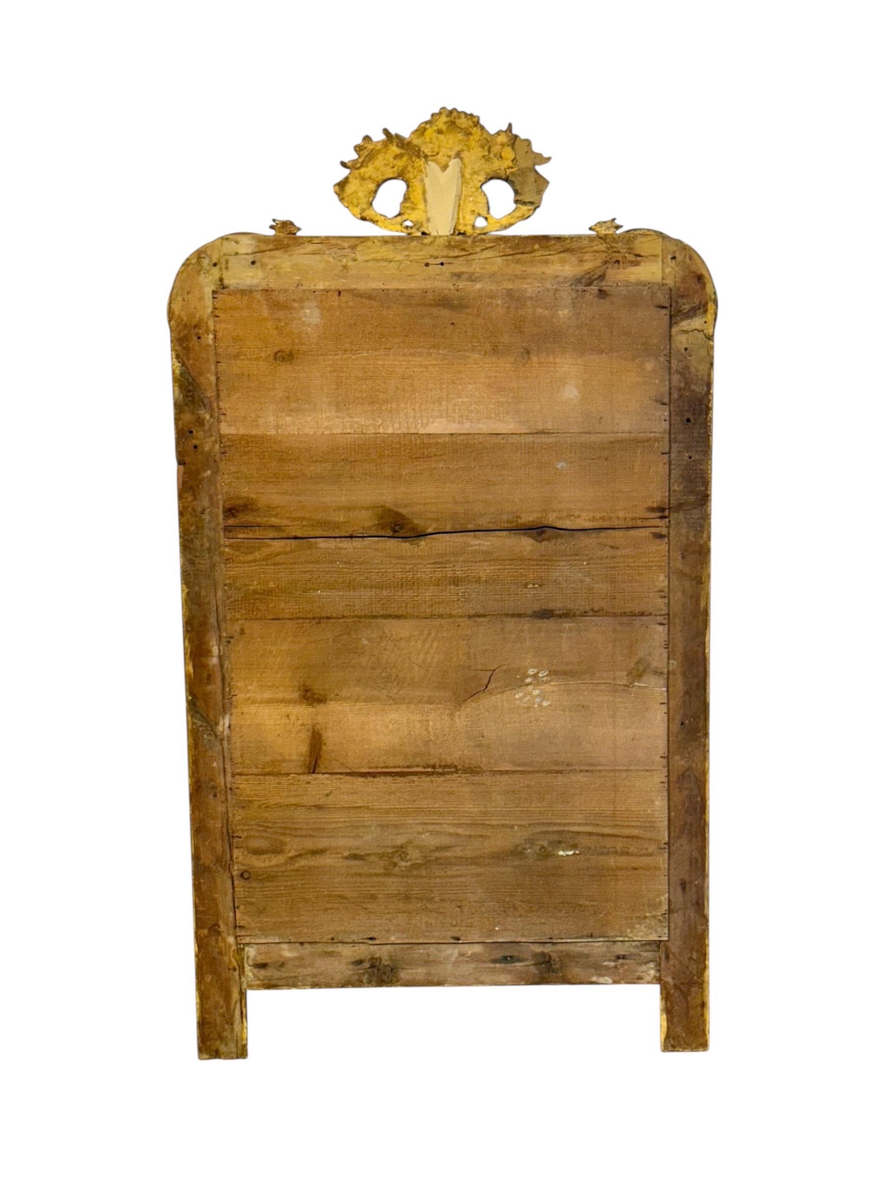 Louis-XVI-Konsolenspiegel aus Giltwood mit geschnitzten Details aus dem 19. im Angebot 7