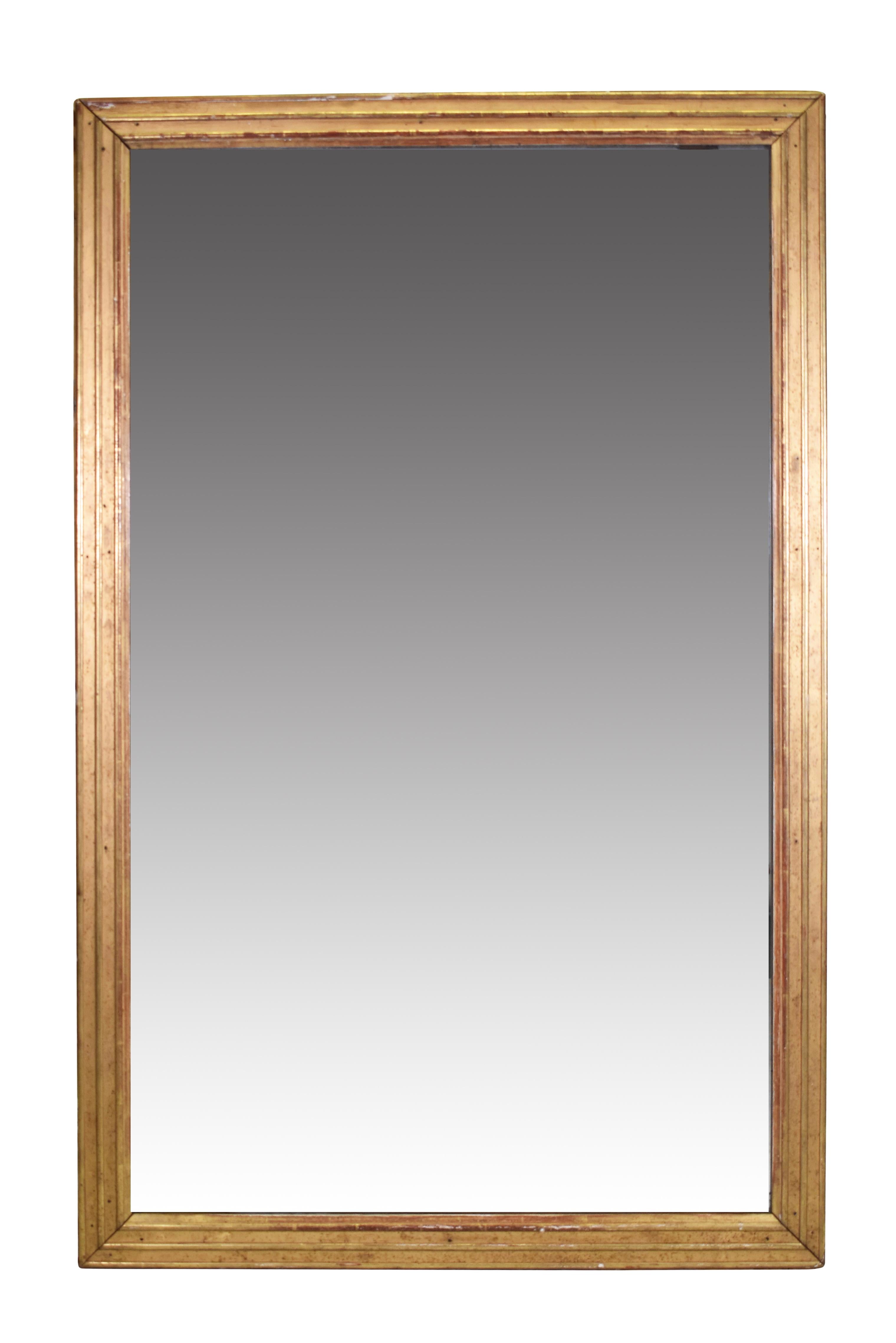 19th Century Louis XVI Giltwood Mirror 4