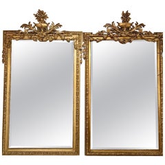 Specchi in legno dorato Luigi XVI del XIX secolo