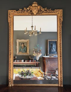 19th Century Louis XVI Giltwood Pier Mirror