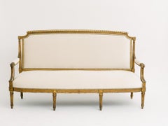 19th Century Louis XVI Giltwood Settee