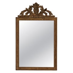 19th Century Louis XVI Giltwood Wall Mirror with Antique Gold Finish