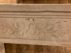 19th Century Louis XVI Limestone Fireplace