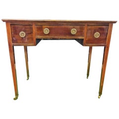 19th Century Louis XVI Mahogany and Leather Small Bureau Plat RESTORED